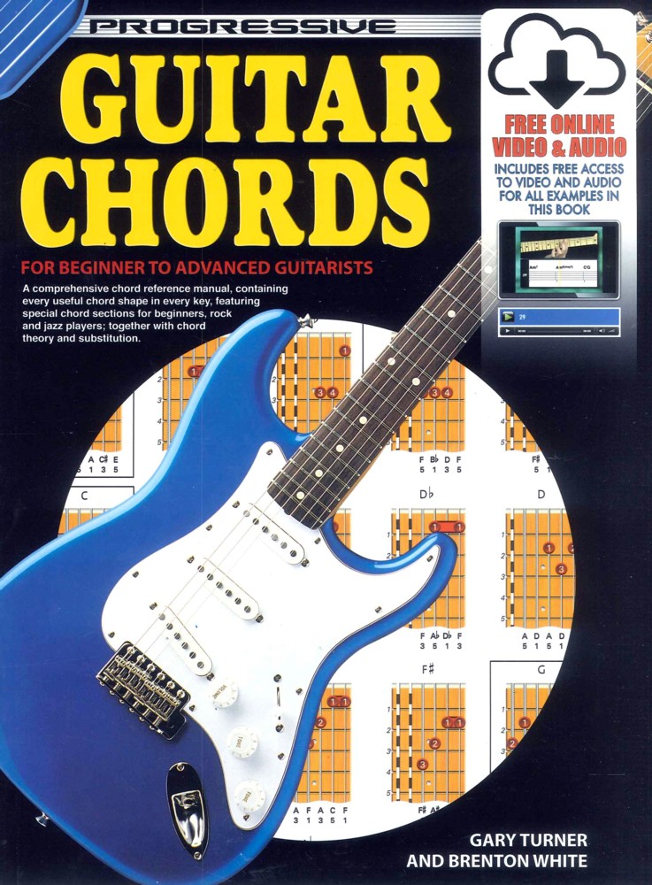 Progressive Guitar Chords Book + Audio Sheet Music Songbook