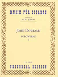 Dowland Solo Work 1 Guitar Sheet Music Songbook