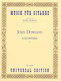 Dowland Solo Work 1 Guitar Sheet Music Songbook