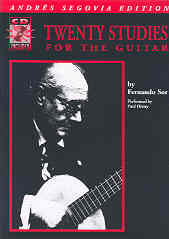 Sor Studies (20) Segovia Book & Cd Guitar Sheet Music Songbook