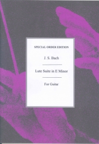 Bach Lute Suite E Min Bwv 996 Guitar Sheet Music Songbook