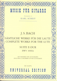 Bach Lute Suite E Maj Bwv1006a Scheit Guitar Sheet Music Songbook