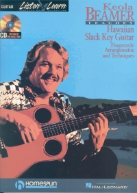 Keola Beamer Teaches Hawaiian Slack Key Gtr Bk&cd Sheet Music Songbook