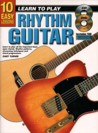 10 Easy Lessons Rhythm Guitar Book + Cd & Dvd Sheet Music Songbook