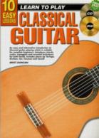 10 Easy Lessons Classical Guitar Book + Cd & Dvd Sheet Music Songbook