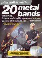 Play Guitar With 20 Metal Bands Book & 2 Cds Sheet Music Songbook