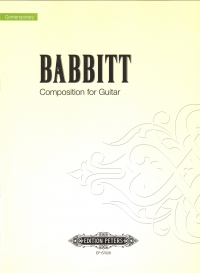 Babbitt Composition For Guitar Sheet Music Songbook