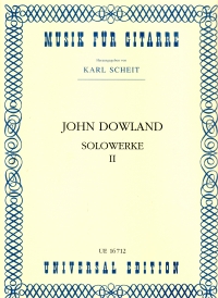 Dowland Solo Work 2 Guitar Sheet Music Songbook