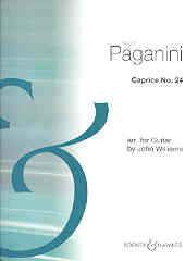 Paganini Caprice No 24 John Williams Guitar Sheet Music Songbook