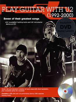 U2 1992-2000 Play Guitar With Book Cd & Dvd Sheet Music Songbook