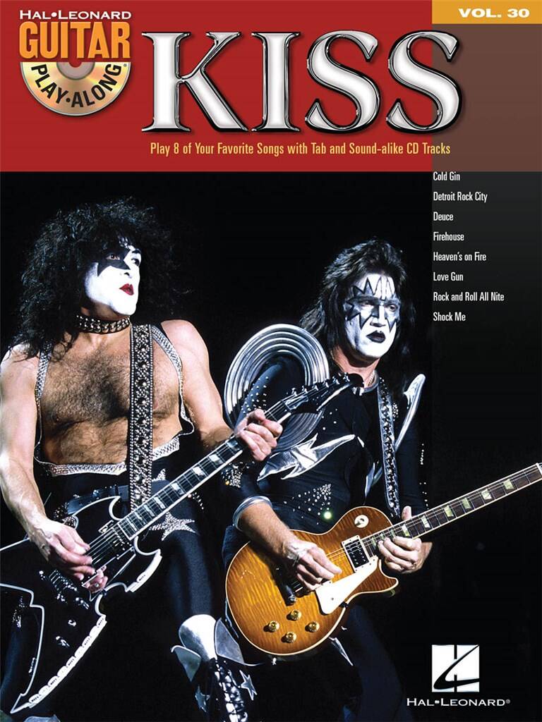 Guitar Play Along 30 Kiss Book & Audio Sheet Music Songbook