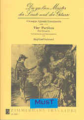 Brescianello Partitas (4) Guitar Sheet Music Songbook