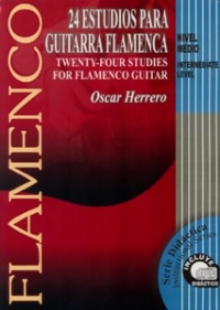 Herrero 24 Estudios Para Guitarra Flamenca + Cd Sheet Music Songbook
