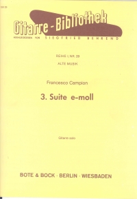 Campion Suite 3 Emin Guitar Sheet Music Songbook