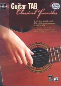 Basix Guitar Tab Classical Favourites Book & 2 Cds Sheet Music Songbook