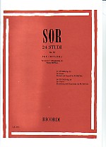 Sor Studies (24) Op35 Guitar Sheet Music Songbook
