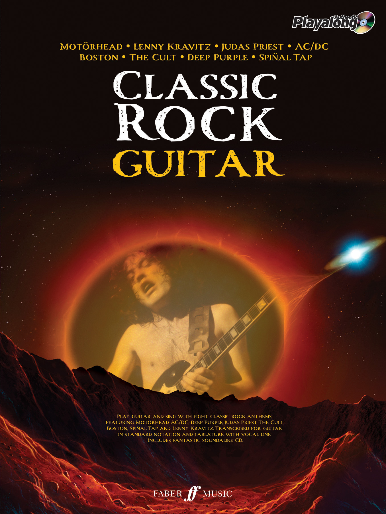 Classic Rock Guitar Authentic Playalong Book & Cd Sheet Music Songbook