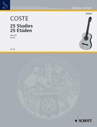 Coste 25 Etudes Op38 Koch Guitar Sheet Music Songbook