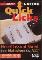 Quick Licks Malmsteen Neo-classical Shred A Dvd Sheet Music Songbook