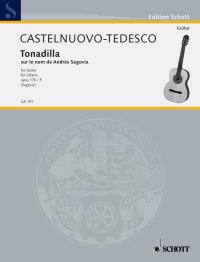 Castelnuovo-tedesco Tonadilla Op170/5 Guitar Sheet Music Songbook
