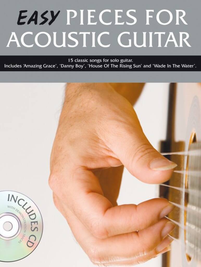 Easy Pieces For Acoustic Guitar Book & Cd Tab Sheet Music Songbook