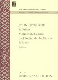 Dowland A Dream Melancholy New Karl Scheit Ed Sheet Music Songbook