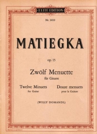 Matiegka 12 Minuets Guitar Sheet Music Songbook