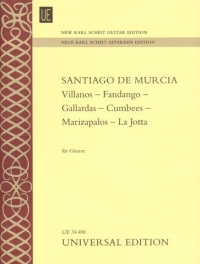 Murcia Villanos Fandango Guitar New Karl Scheit Ed Sheet Music Songbook