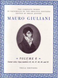Giuliani Complete Works Vol 6 Guitar Solos Op45-50 Sheet Music Songbook