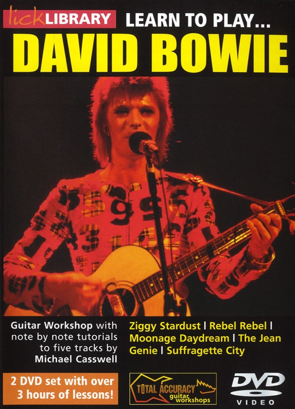 Learn To Play David Bowie Lick Library Dvd Sheet Music Songbook