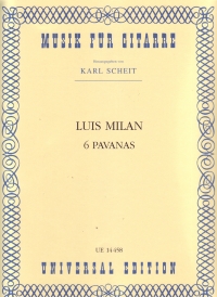 Milan 6 Pavanas     Guitar Sheet Music Songbook