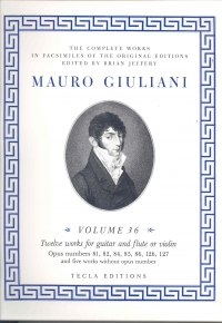 Giuliani Complete Works Vol 36 Guitar & Fl Or Vn Sheet Music Songbook
