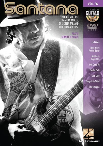 Guitar Play Along Dvd 36 Santana Sheet Music Songbook