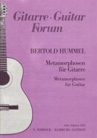 Hummel Metamorphoses Op 37 Guitar Sheet Music Songbook