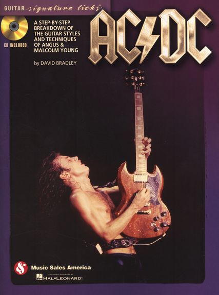 Ac/dc Guitar Signature Licks Book & Cd Sheet Music Songbook