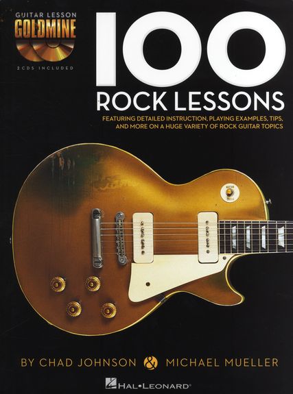 100 Rock Lessons Johnson & Mueller Book & Cd Sheet Music Songbook