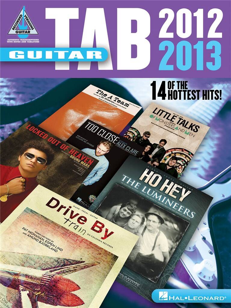 Guitar Tab 2012-2013 14 Of The Hottest Hits Sheet Music Songbook