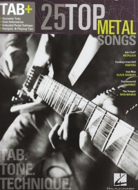 Tab+ 25 Top Metal Songs Guitar Tab Sheet Music Songbook