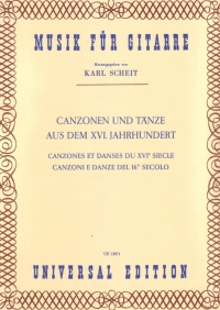 Canzonets And Dances From The 16th Century Scheit Sheet Music Songbook