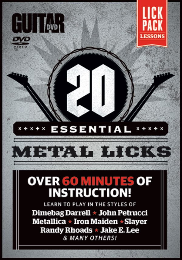 20 Essential Metal Licks Guitar Dvd Sheet Music Songbook