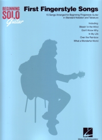 Beginning Solo Guitar First Fingerstyle Songs Tab Sheet Music Songbook