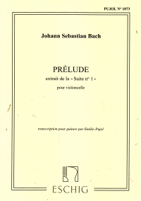 Bach Prelude From Suite No.1 Pujol Guitar Sheet Music Songbook