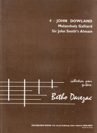Dowland Melancholy Galliard & Sir John Smiths Alm Sheet Music Songbook
