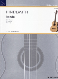 Hindemith Rondo Behrend 3 Guitars Sheet Music Songbook