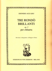 Aguado Tre Rondo Brillanti Op2 Guitar Sheet Music Songbook