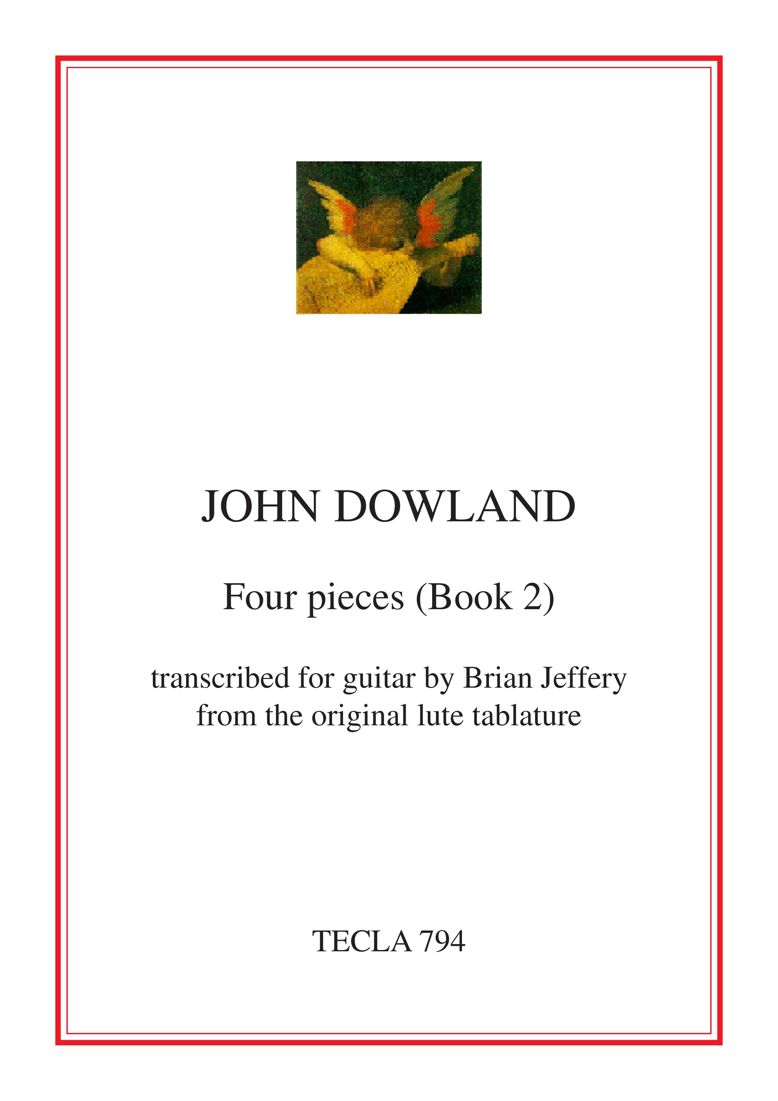 Dowland Four Pieces Book 2 Jeffrey Guitar Sheet Music Songbook