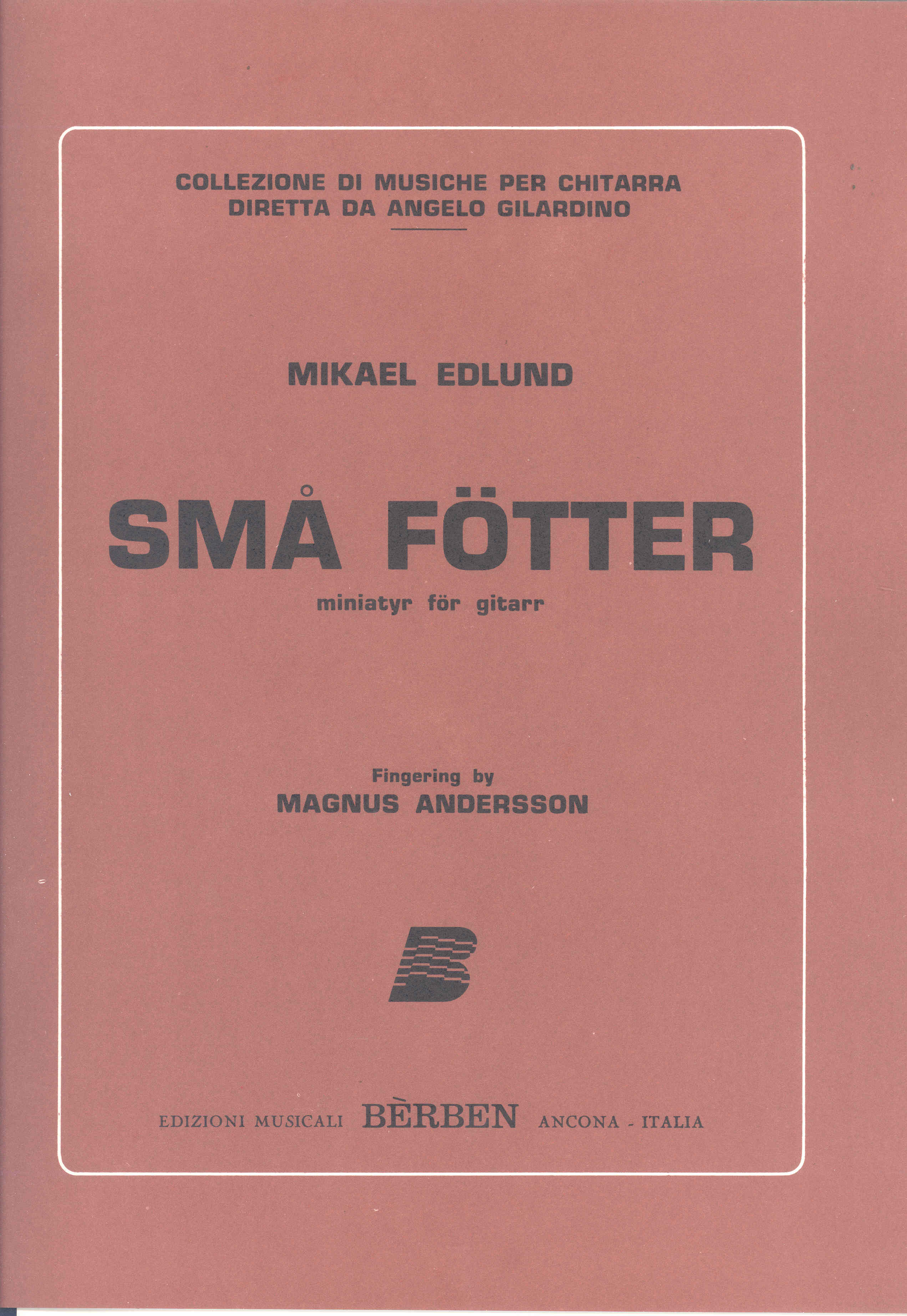 Edlund Sma Fotter Guitar Sheet Music Songbook
