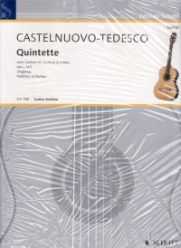 Castelnuovo-tedesco Quintet F Op143 Set Of Parts Sheet Music Songbook