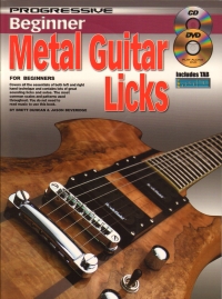Progressive Beginner Metal Guitar Licks + Cd & Dvd Sheet Music Songbook