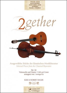 2gether Selected Classical Pieces Guitar And Cello Sheet Music Songbook